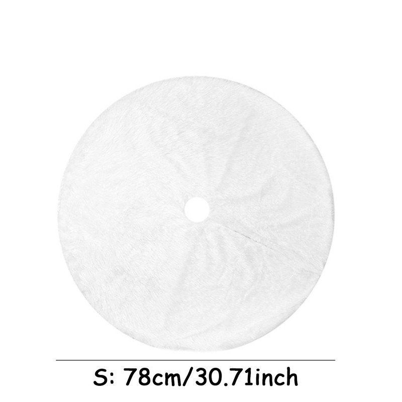 White Faux Fur Christmas Tree Skirt for Holiday Decorating –