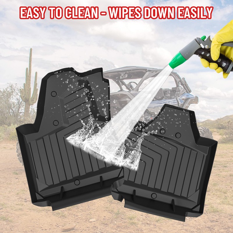 SAUTVS TPE Floor Mats for Can-Am Maverick X3, Front Row