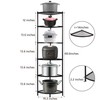 bimiti 6-Tier Kitchen Corner Shelf Triangular Corner Pot Rack Storage