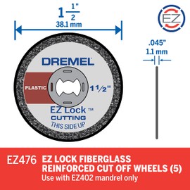 Dremel EZ476 1 1/2-Inch EZ Lock Rotary Tool Cut-Off Wheels for Plastic - 5 Pack
