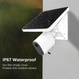 Solar Panel Charging Mount Compatible with Arlo Pro 4,Pro 3,Floodlight,Ultra 2,Ultra,Arlo Pro 5S 2K,Arlo Essential,Essential 2KCamera,Arlo Pro2,Arlo Pro,IP65 Weatherproof Continuously for 365 Days