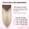 Sweetmet Pro2.0 Clip in Hair Extensions Real Human Hair 22inch