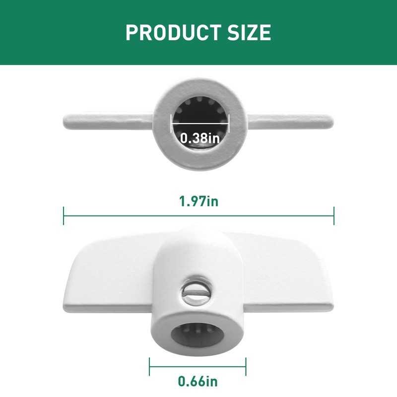 VIDABTE 3/8" Andersen Operator Handle T-Handle, Tee Handle Casement Operator,