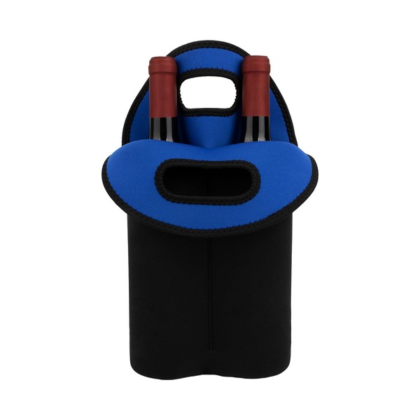 Aspire 2-Bottle Wine Carrier Tote Bags, Neoprene Wine Bottle Holders,