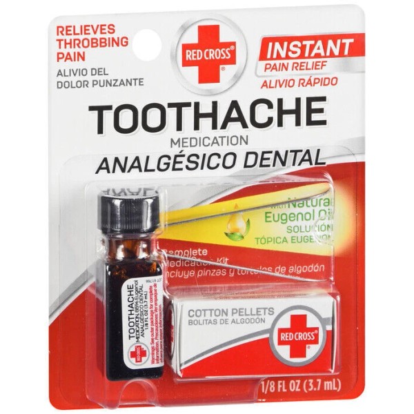 D.O.C. Red Cross Toothache Instant Pain Relief 1/8 fl oz