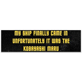ST Kobayashi Maru Sticker Decal Notebook Car Laptop 11"x3" (Color)