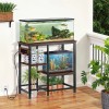 SEGAWE Aquarium Stand with Adjustable Shelves & Power Outlets 37