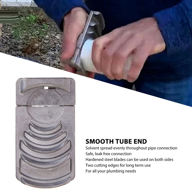 Plastic Pipe Deburring Tool Professional Effective 1 1/4‑4in PVC Tubing