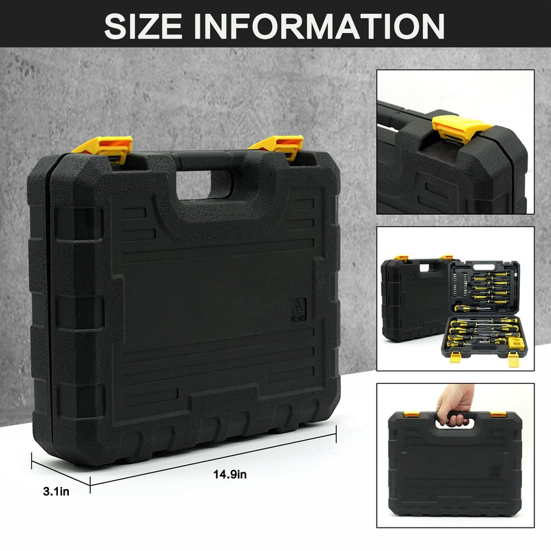 GMTOOLS 43pcs Magnetic Screwdriver Set, Including Slotted, Phillips, Hexagonal, Pozidriv,