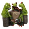 Cheaters' Royal Flush Trio Frogs Playing Poker Card At Gambling