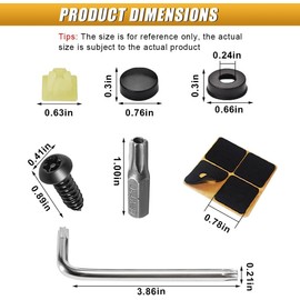 ZIMISI Anti Theft Car License Plate Screw, M6 (1/4") Stainless Steel Tag Plate Fastener Bolt, Rustproof Tamper Proof License Frame Cover Mounting Hardware for Front Rear Frame Holder (Black, 4Sets)