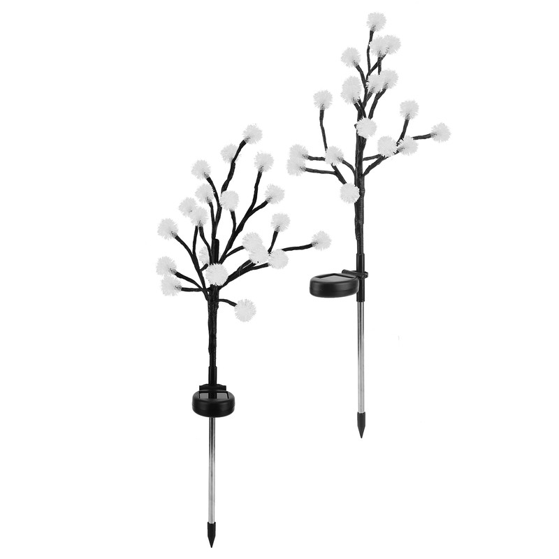 2pcs 20LED Solar Powered Fairy Lights Outdoor Dandelion Lamp Garden