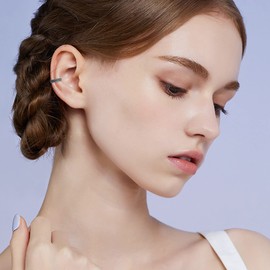 CUPENDA Celtic Knot Earrings 925 Sterling Silver Non Piercing Ear Cuff Earrings Cool Earring Cuff for Men and Women, Sterling Silver, No Gemstone