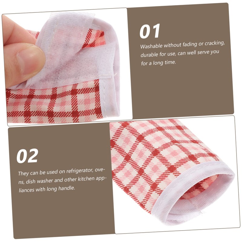 TEHAUX 1 Pair Refrigerator Door Handle Covers Protective Gloves for