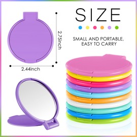 Juexica 180 Pcs Compact Mirror Bulk for Women Mini Folding Mirror Portable Pocket Makeup Round Small Vintage Travel for Cosmetic Purse Bag Gifts Mom Daily Use (Vivid Colors)