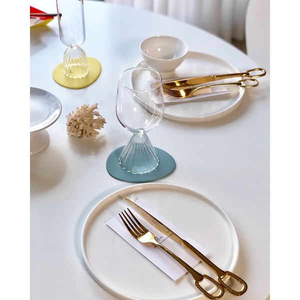 Le&amp;Me [Sisihosi] Le&amp;Me pebble leather cup mat, 229760448Wine Over 1cm~Under