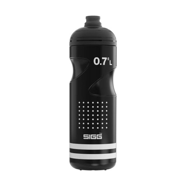 SIGG - Soft Bike Water Bottle - Pulsar Black - Squeezable - Dishwasher Safe - Lightweight - Leakproof - BPA Free - 0.75 L