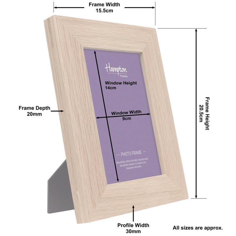 Hampton Frames NEW ENGLAND Solid Oak Wood Display Picture Photo