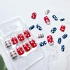 24pcs 4th of July Press on Nails Short Square Independence