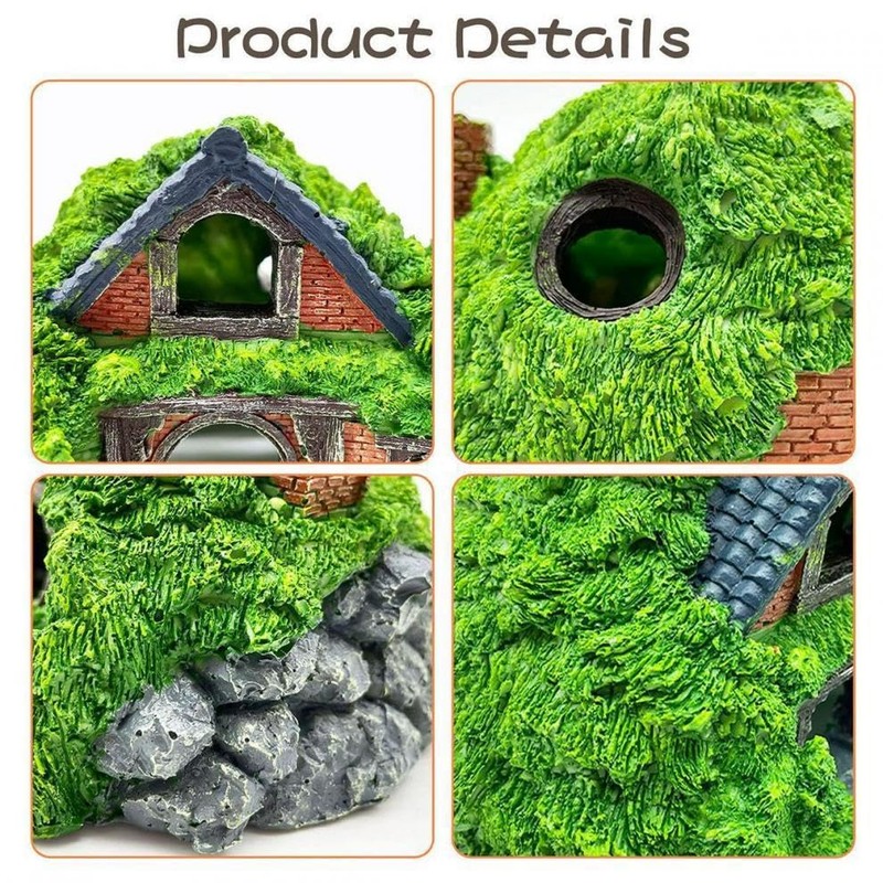 GOFYLIN Fish Tank Decorations kit, Aquarium Decor Hobbit House x