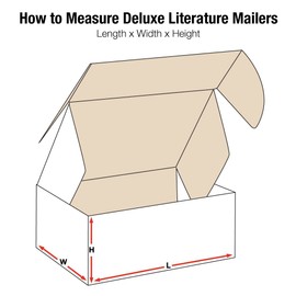 Aviditi MFL12123 Deluxe Literature Mailer, 12" x 12" x 3", Oyster White (Pack of 50)