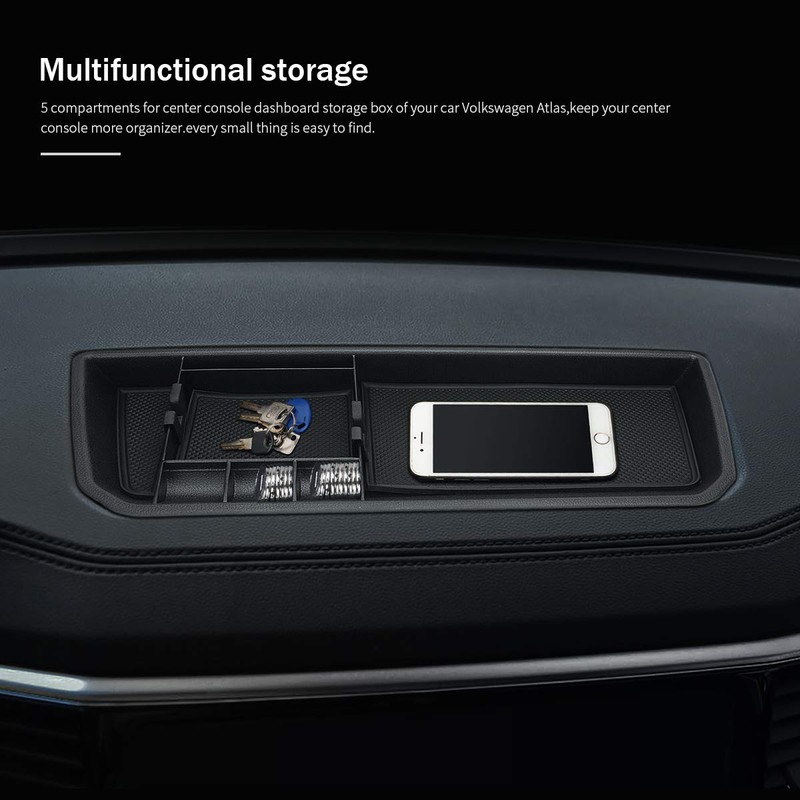 auovo Dashboard Storage for VW/Volkswagen Atlas Accessories 2018-2023 Car Center