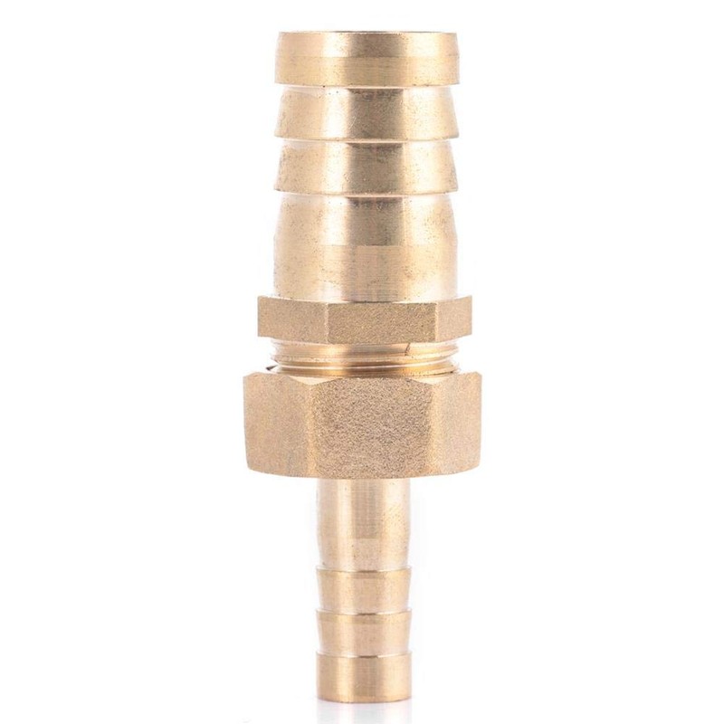 Hilitand Brass Fitting, 10-16mm Barb Reducer, Wear-resistant, Durable, 1 Pcs