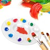 16 Pcs Round Paint Tray Palettes Plastic For Acrylic Oil
