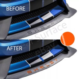 ClearSurface Front Splitter Decal Fits Ford Mustang Shelby GT350 2015 2016 2017 2018 2019 - Orange