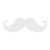 Applicable Pun Swirly Handlebar Mustache - Vinyl Hood Decal -