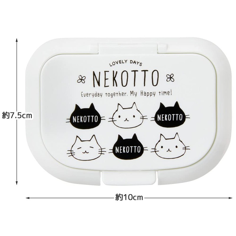 Skater WTL1AG-A Anti-Bacterial Wet Seat Lid, Nekotto