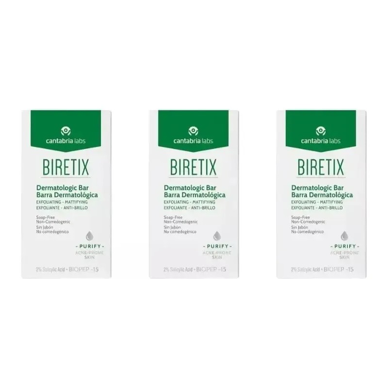 Pack Biretix Barra 3 Piezas Cantabria Labs Jabron Facial