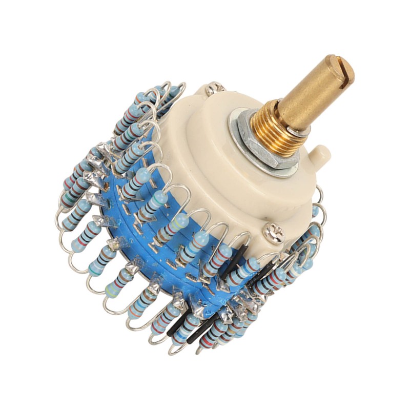 Two Channels Volume Potentiometer 2×24 Gear 20K High Accuracy Volume