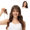 Rose Bud Clip in Bangs Remy Human Hair Extensions Flat