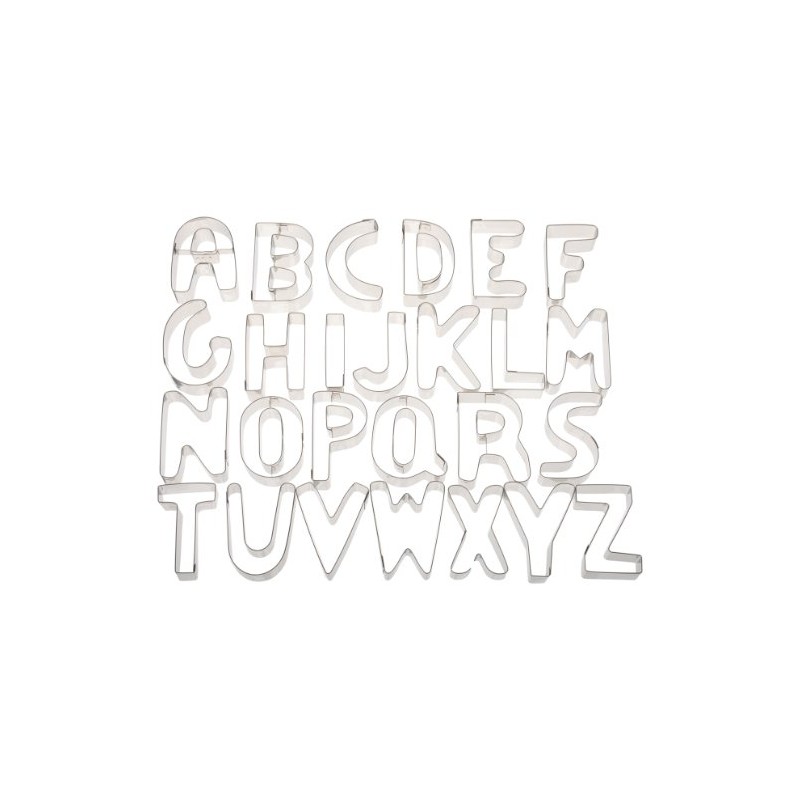 Ateco Alphabet Stainless Steel Cookie Cutter Set