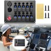 10 Gang Marine Rocker Switch Panel, Boat Toggle Switches Panel