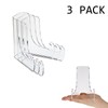 Hipiwe 3 Pack Clear Easel Display Stand Acrylic Plate Stand
