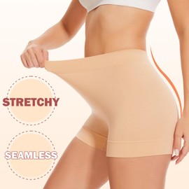 UUMIAER 3 Pack Slip Shorts for Under Dresses, Anti Chafing Shorts Women Boyshort Shapewear Yoga Biker Shorts