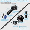 5 FT House Flag Pole Kit, 1" Spinning Thicken Stainless
