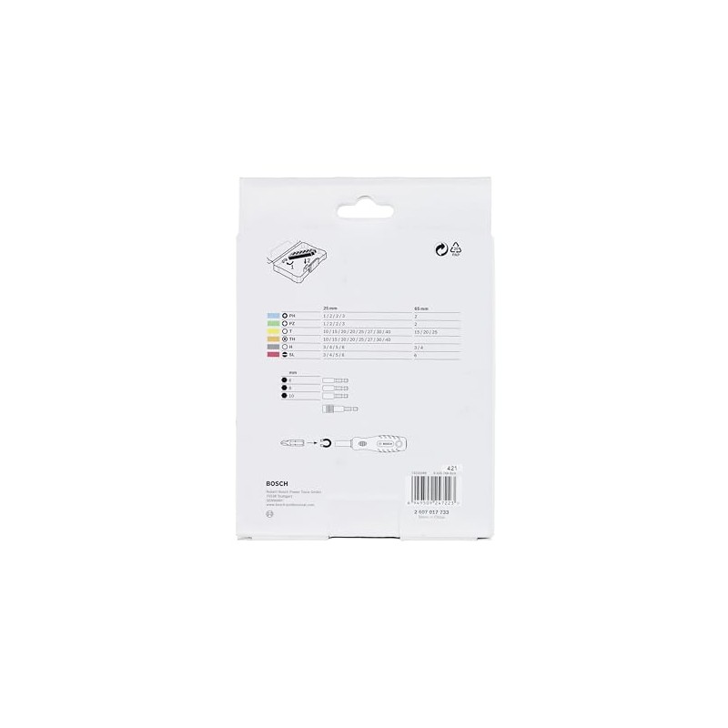 Bosch 45x Extra Hard Screwdriver Bit Set, 44+1-Piece (168 x