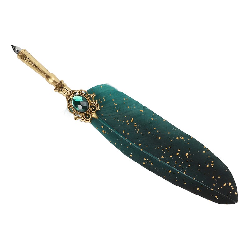 Feather Pen Retro British Style Sprinkled Gold Feather Business Fire