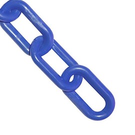 Mr. Chain Heavy Duty Plastic Barrier Chain, Blue, 2-Inch Link Diameter, 100-Foot Length (51006-100)
