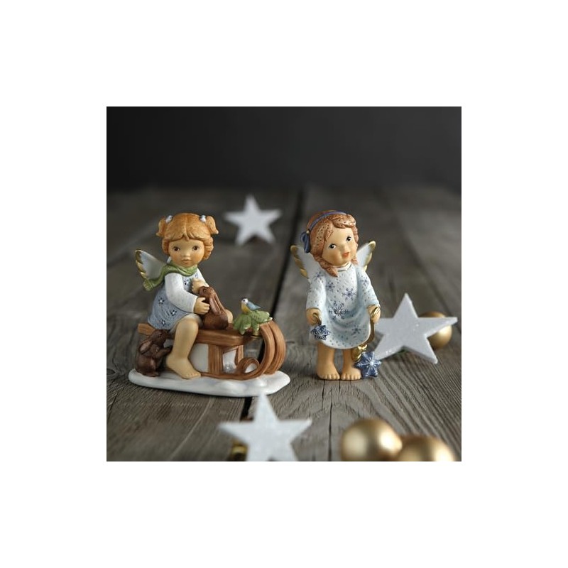 Goebel Winter Magic Angel Figurine Nina & Marco