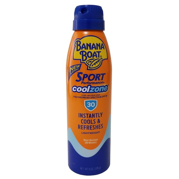 Banana Boat Sunscreen Sport Performance Cool Zone Broad Spectrum Sun Care Sunscreen Spray - SPF 50 (Pack of 3)