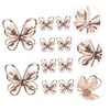 WOONEKY Butterflies Nail Charms 10pcs Rhinestone Inlaid Nail Decorations for