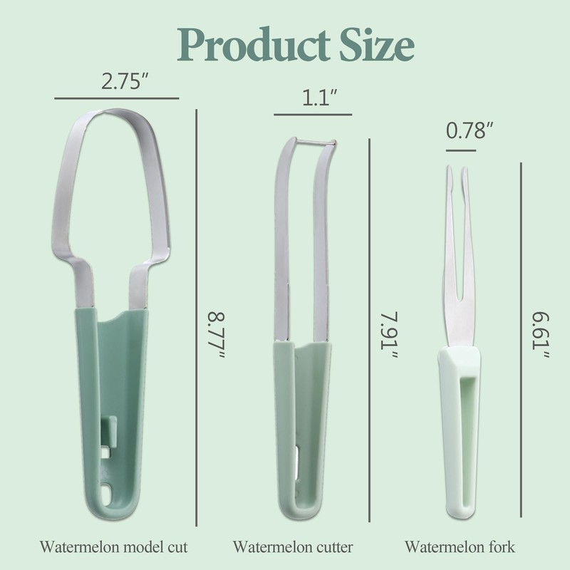 INBUGZ Watermelon Cutter Slicer Tool, New Stainless Steel Watermelon Popsicle