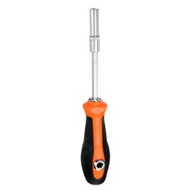 sourcing map 1/4" Metric Nut Drivers 4mm CR-V Steel Hex Nut Driver Screwdriver with Anti-Slip Handle for Tightening and Loosening Fasteners