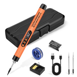 Dmyond Cordless Soldering Iron Kit, USB Rechargeable Portable Cordless Soldering Iron, LCD Digital Adjustable Temperature Thermostatic for Home Appliance Repair, DIY