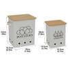 Gdfjiy Kitchen Vegetable Storage Tins Set of 2 for Potatoes,