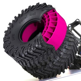 WLYEJEA 1.9 RC Silicone Liner Crawler Tires 4.72“OD All Terrain Mud Tyres Set Fit for 1/10 RC Crawler Axial SCX10 90046 SCX10 III AXI03007 Tamiya CC01 D90 D110,4PCS